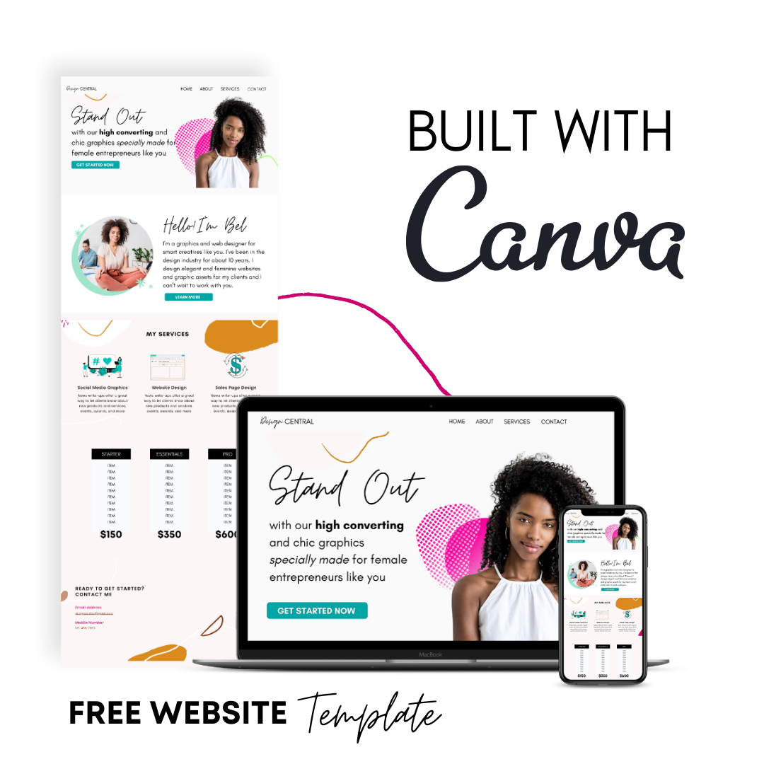 how to make a canva presentation into a website